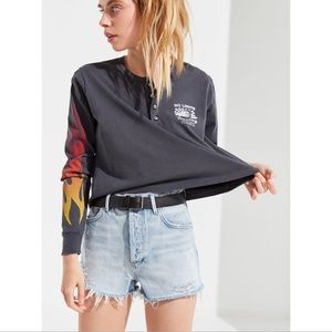 UO flame long sleeve slightly cropped
